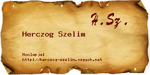 Herczog Szelim névjegykártya